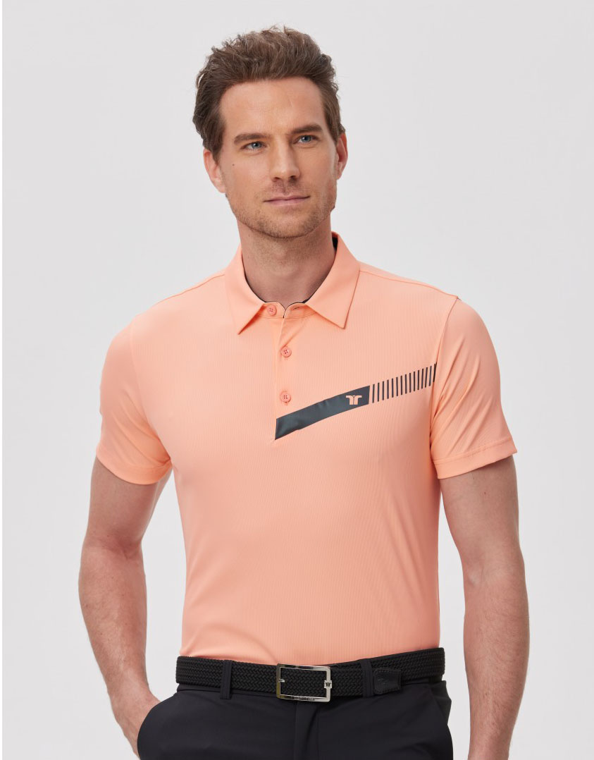 高尔夫男士浅橙T恤